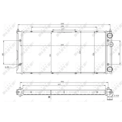 Chladič motora NRF 53960 - obr. 1