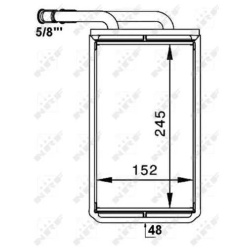 Výmenník tepla vnútorného kúrenia NRF 54234 - obr. 2