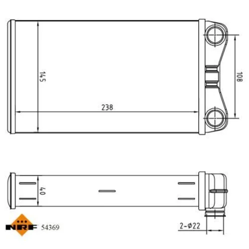 Výmenník tepla vnútorného kúrenia NRF 54369 - obr. 4