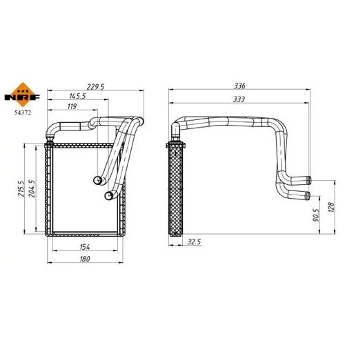 Výmenník tepla vnútorného kúrenia NRF 54372 - obr. 4