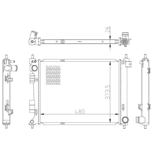 Chladič motora NRF 550033