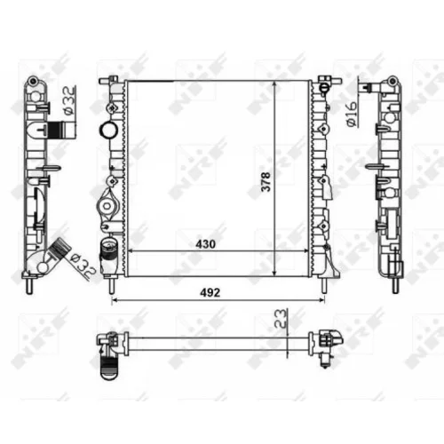 Chladič motora NRF 58023 - obr. 4