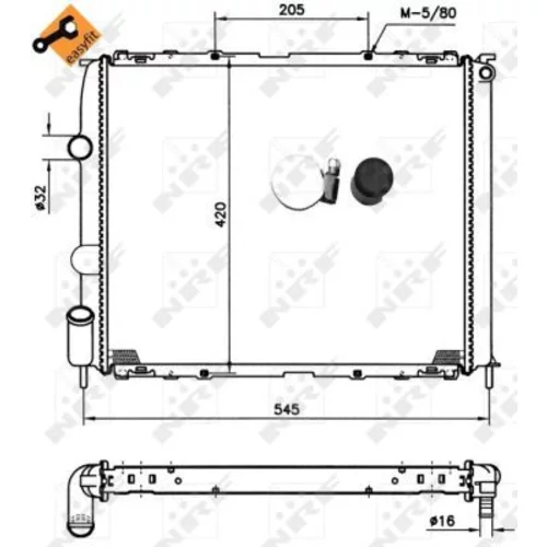 Chladič motora NRF 58194 - obr. 3