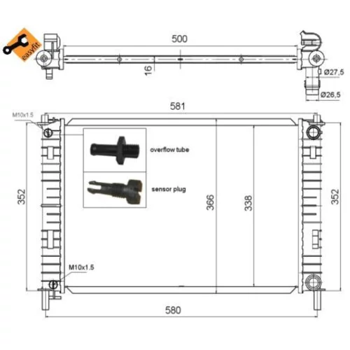 Chladič motora NRF 58276 - obr. 4