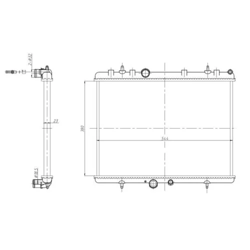 Chladič motora NRF 58312A - obr. 4