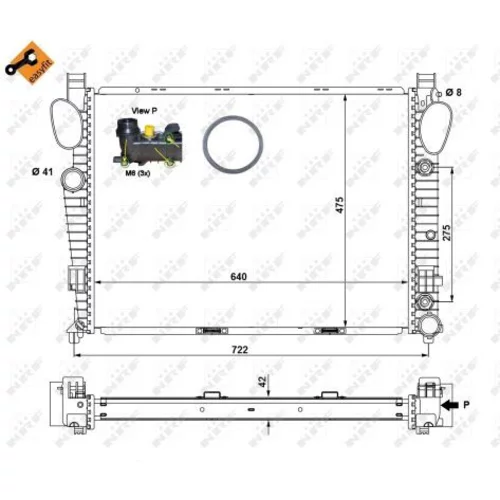 Chladič motora NRF 58366 - obr. 3