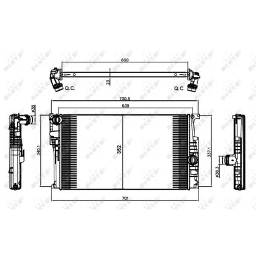 Chladič motora NRF 58410 - obr. 3