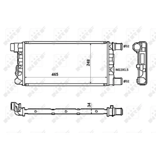 Chladič motora NRF 58845 - obr. 3