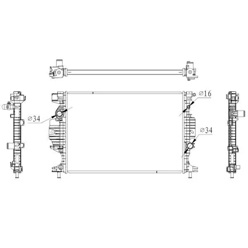 Chladič motora NRF 59284 - obr. 4