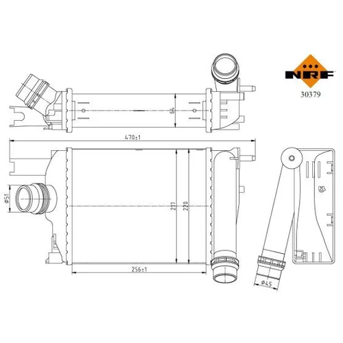 Chladič plniaceho vzduchu NRF 30379 - obr. 3