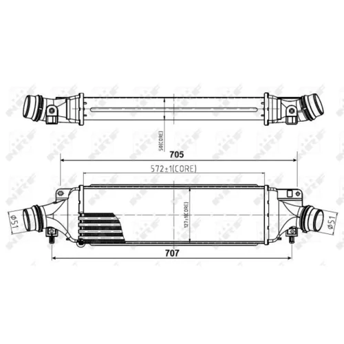 Chladič plniaceho vzduchu NRF 30780 - obr. 4