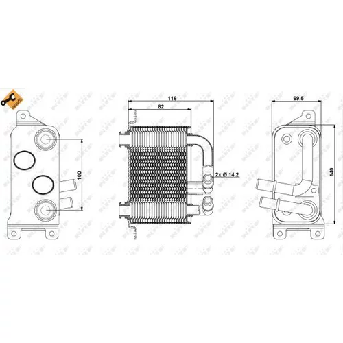 Chladič oleja automatickej prevodovky NRF 31191 - obr. 4