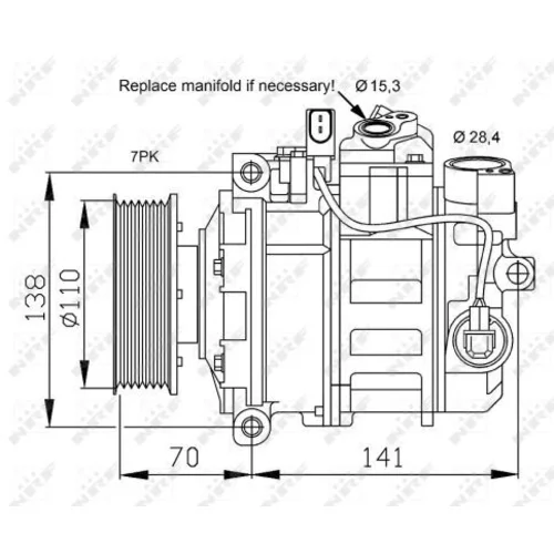 Kompresor klimatizácie NRF 32613 - obr. 4