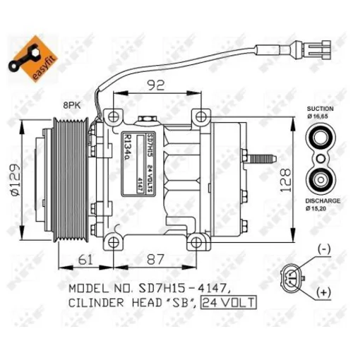 Kompresor klimatizácie NRF 32780G - obr. 2