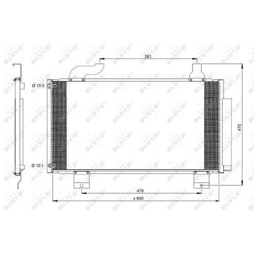 Kondenzátor klimatizácie NRF 350097 - obr. 3