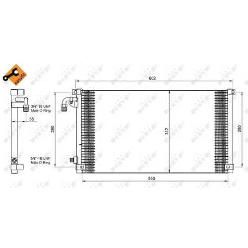Kondenzátor klimatizácie NRF 35103