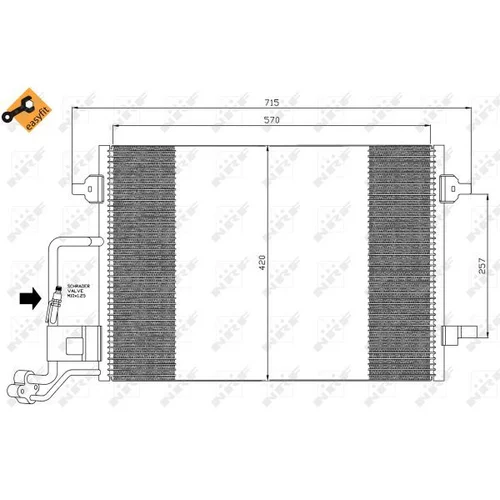 Kondenzátor klimatizácie NRF 35359 - obr. 2