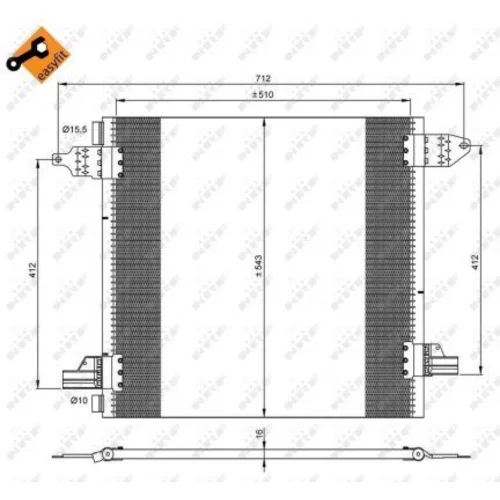 Kondenzátor klimatizácie NRF 35702 - obr. 4