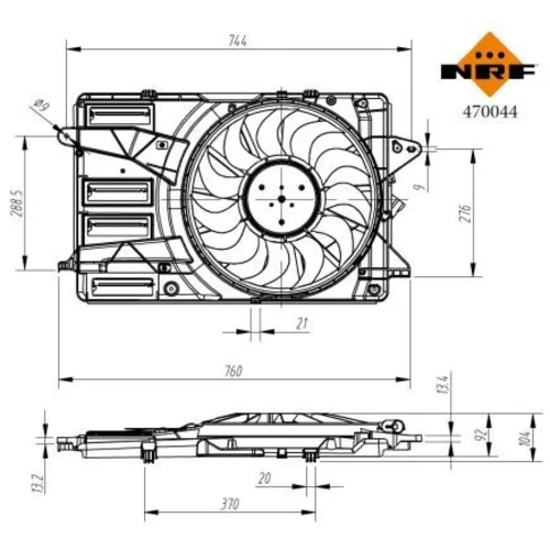 Ventilátor chladenia motora NRF 470044 - obr. 4