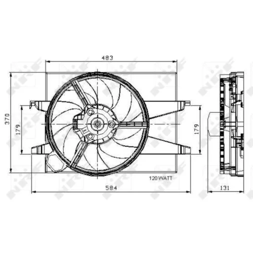 Ventilátor chladenia motora NRF 47007 - obr. 1