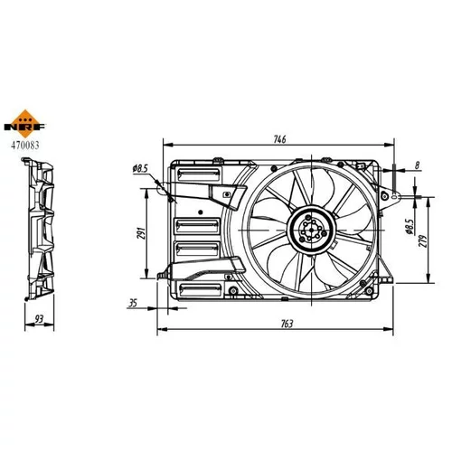 Ventilátor chladenia motora NRF 470083 - obr. 4