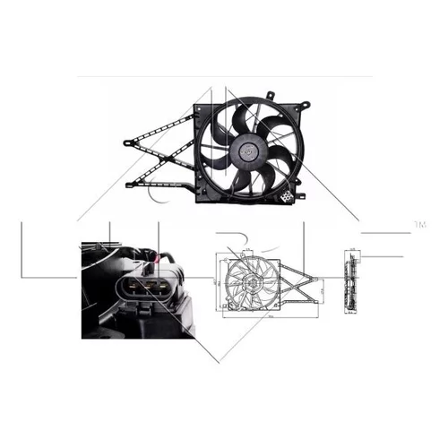 Ventilátor chladenia motora NRF 47015