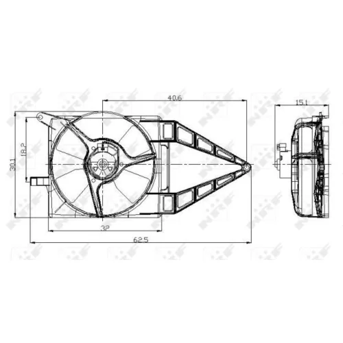 Ventilátor chladenia motora NRF 47020 - obr. 1