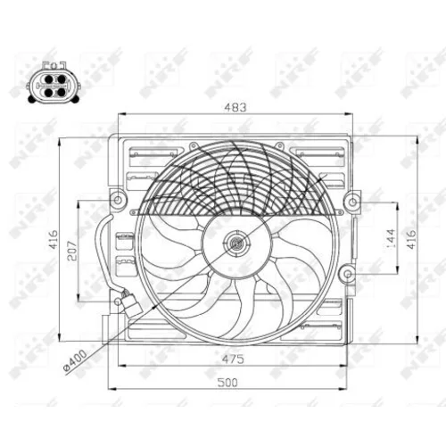 Ventilátor chladenia motora 47214 /NRF/ - obr. 1