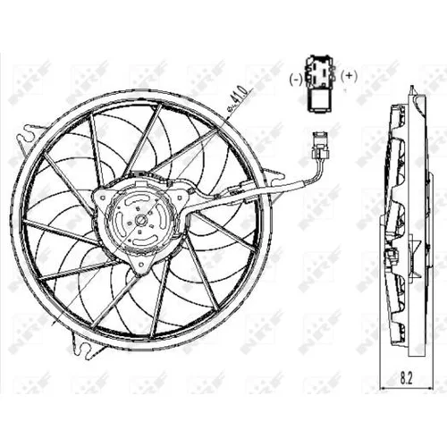 Ventilátor chladenia motora NRF 47323 - obr. 1