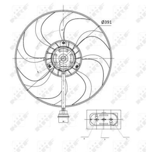 Ventilátor chladenia motora 47375 /NRF/ - obr. 1