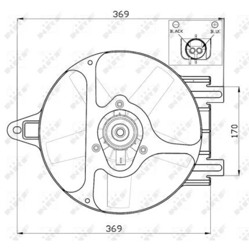 Ventilátor chladenia motora 47454 /NRF/ - obr. 2