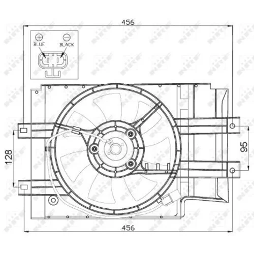 Ventilátor chladenia motora NRF 47472 - obr. 1