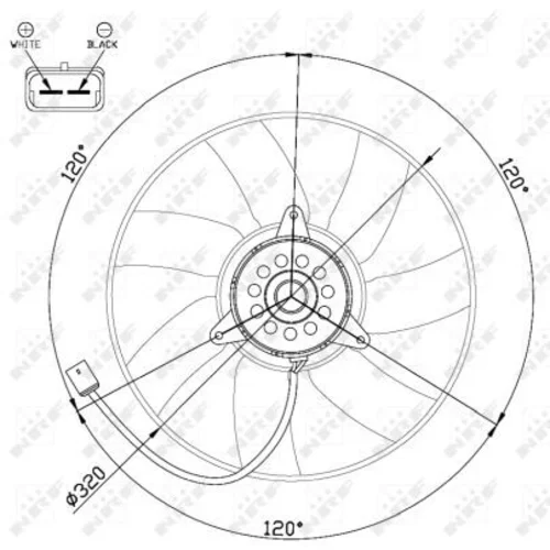 Ventilátor chladenia motora NRF 47480 - obr. 2