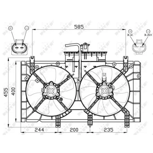 Ventilátor chladenia motora NRF 47493 - obr. 2