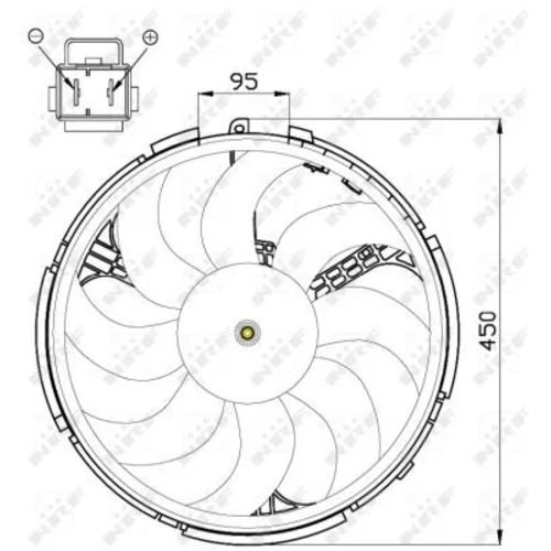 Ventilátor chladenia motora NRF 47506 - obr. 2