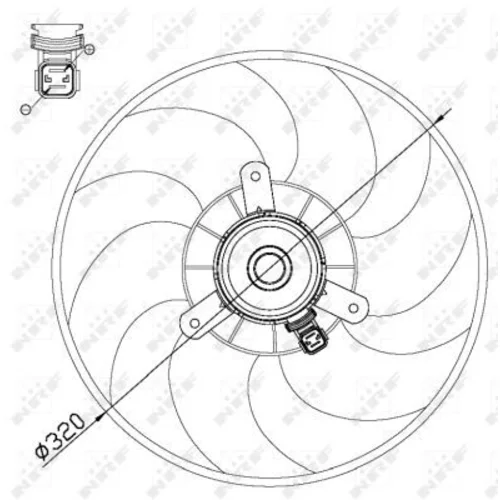 Ventilátor chladenia motora 47514 /NRF/ - obr. 2