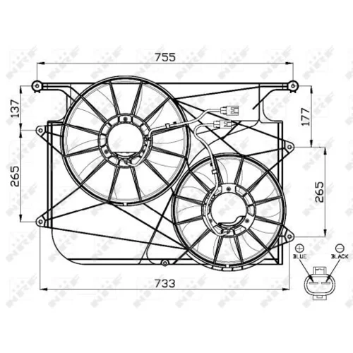 Ventilátor chladenia motora NRF 47535 - obr. 2