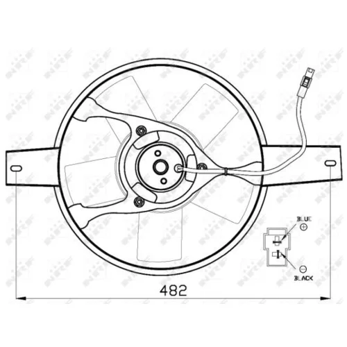 Ventilátor chladenia motora NRF 47540 - obr. 1