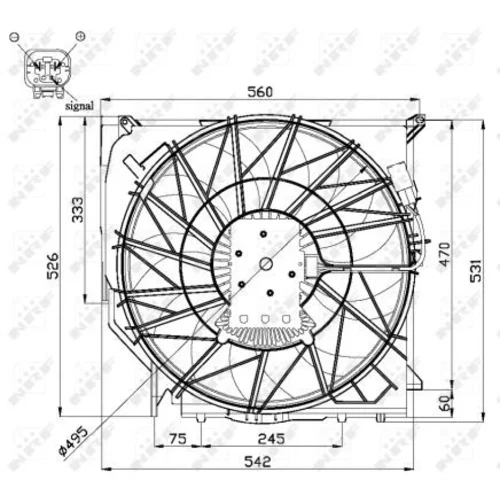 Ventilátor chladenia motora NRF 47672 - obr. 2