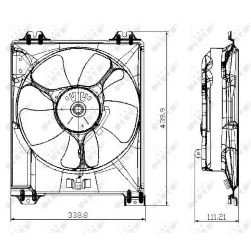 Ventilátor chladenia motora NRF 47677