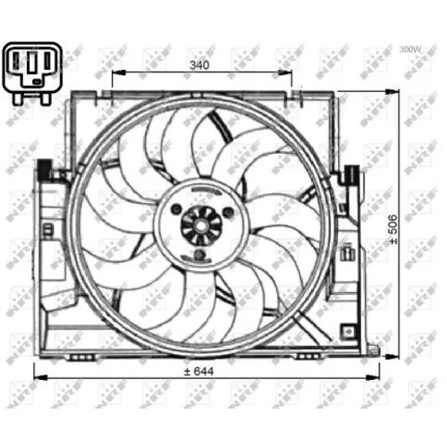 Ventilátor chladenia motora NRF 47735 - obr. 2