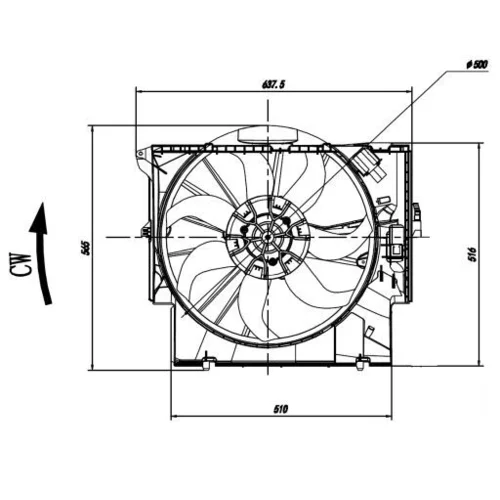 Ventilátor chladenia motora NRF 47923