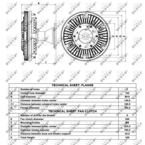 Spojka ventilátora chladenia NRF 49112 - obr. 4