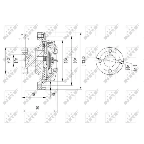 Spojka ventilátora chladenia NRF 49609 - obr. 1