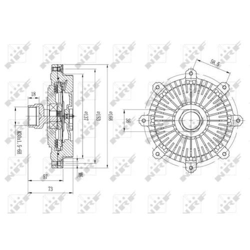 Spojka ventilátora chladenia NRF 49635 - obr. 4