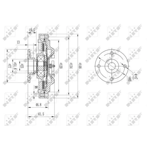 Spojka ventilátora chladenia NRF 49639 - obr. 4