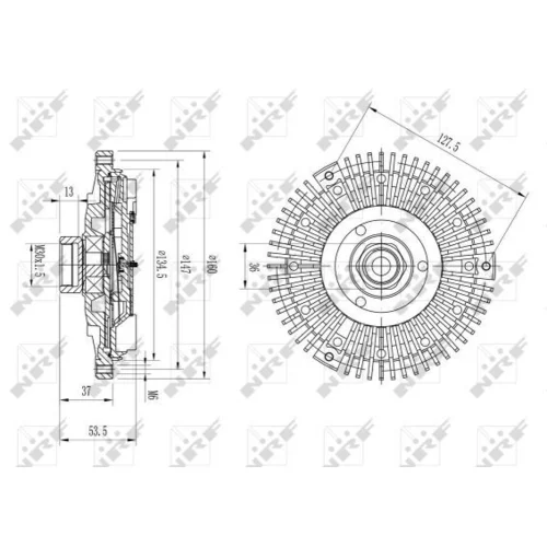 Spojka ventilátora chladenia NRF 49647 - obr. 4