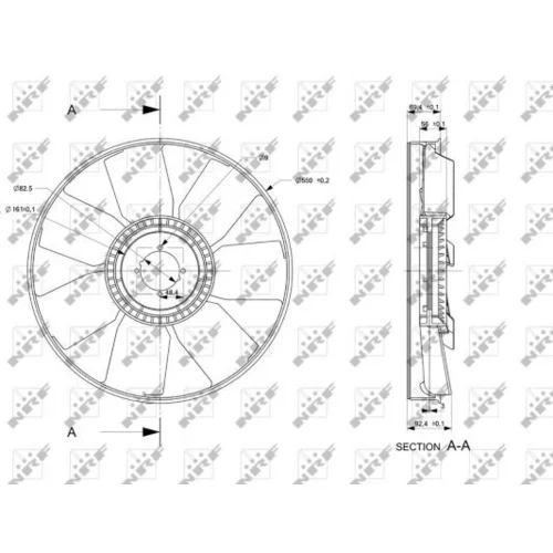 Koleso ventilátora chladenia motora NRF 49853 - obr. 1