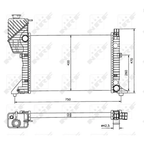 Chladič motora NRF 50559 - obr. 3