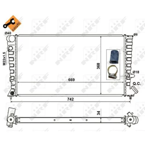 Chladič motora NRF 519510 - obr. 3